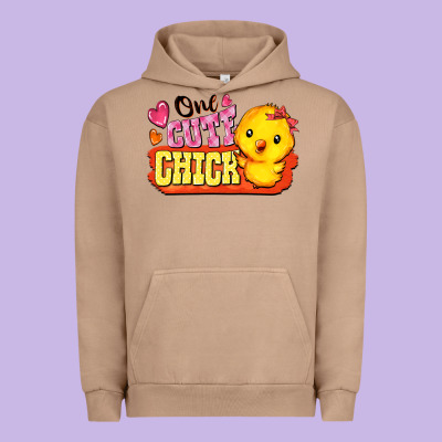 One Cute Chick Urban Hoodie Designed By Fadigitalartstudio