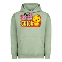 Pigment Oil Green one cute chick Urban Hoodie - FaDigitalArtStudio