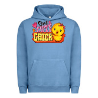 Pigment Pebble Blue one cute chick Urban Hoodie - FaDigitalArtStudio