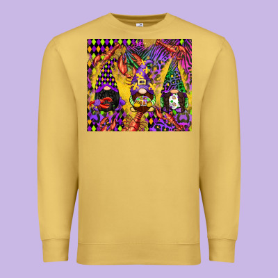 Mardi Gras Gnome Premium Sweatshirt Designed By Cowgirlartshop