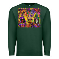 Sports Green mardi gras gnome Premium Sweatshirt - CowGirlArtShop