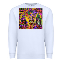 White mardi gras gnome Premium Sweatshirt - CowGirlArtShop