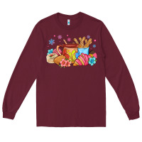 Burgundy mexican deserts christmas Long Sleeve Tee - MaliasSmallBusiness