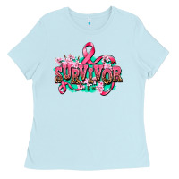 Baby Blue survivor Ladies Tee - AdoDesignShop