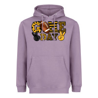 Lavender Game day yellow and black team color Heavyweight Hoodie - HowdyJamesFarm