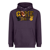 Plum Game day yellow and black team color Heavyweight Hoodie - HowdyJamesFarm