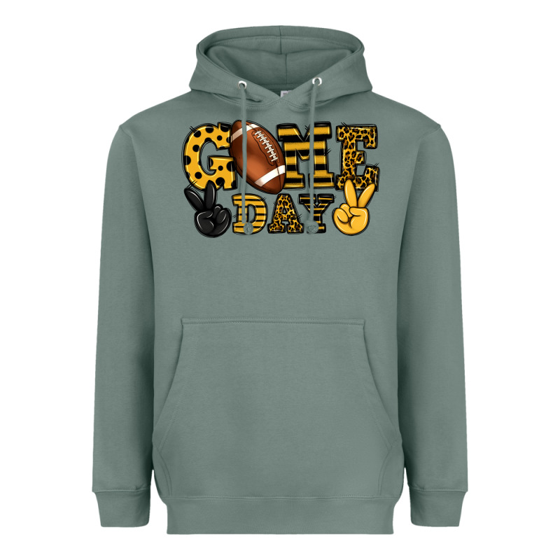Game Day Yellow And Black Team Color Heavyweight Hoodie by HowdyJamesFarm | Teevron