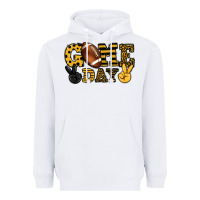 White Game day yellow and black team color Heavyweight Hoodie - HowdyJamesFarm