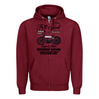 Burgundy Speedway Racing Full Speed Pin Zipper Hoodie - Bettercallsaul