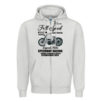 Dove Grey Speedway Racing Full Speed Pin Zipper Hoodie - Bettercallsaul