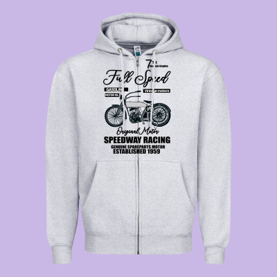 Speedway Racing Full Speed Pin Zipper Hoodie Designed By Bettercallsaul