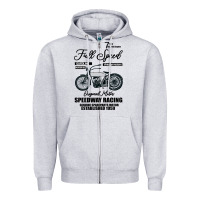 Heather Grey Speedway Racing Full Speed Pin Zipper Hoodie - Bettercallsaul