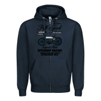 Navy Speedway Racing Full Speed Pin Zipper Hoodie - Bettercallsaul