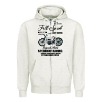 Oatmeal Heather Speedway Racing Full Speed Pin Zipper Hoodie - Bettercallsaul