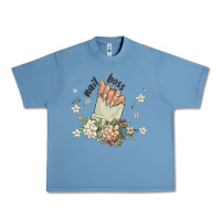 Pebble Blue nail boss Urban Heavy Tee - MaliasSmallBusiness