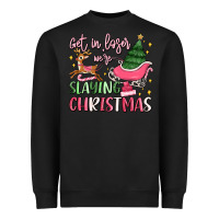 Black get in loser we're slaying christmas Heavyweight Sweatshirt - MaliasSmallBusiness