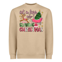 Mushroom get in loser we're slaying christmas Heavyweight Sweatshirt - MaliasSmallBusiness