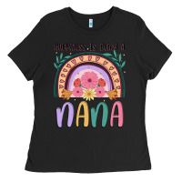Black happiness is being a nana Ladies Tee - JahusDesignShop