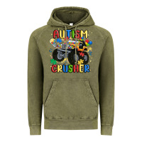 Vintage Olive autism crusher Vintage Hoodie - MaliasSmallBusiness