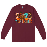 Burgundy 2023 thanksgiving Long Sleeve Tee - MaliasSmallBusiness