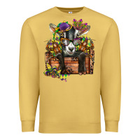 Antique Gold mardi gras goat Premium Sweatshirt - CowGirlArtShop