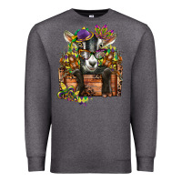 Charcoal Heather mardi gras goat Premium Sweatshirt - CowGirlArtShop