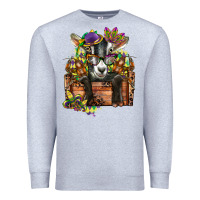 Heather Grey mardi gras goat Premium Sweatshirt - CowGirlArtShop