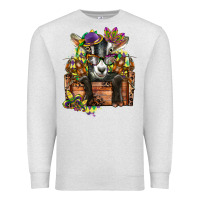 Oatmeal Heather mardi gras goat Premium Sweatshirt - CowGirlArtShop
