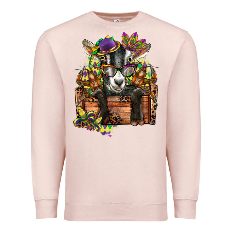 Mardi Gras Goat Premium Sweatshirt by CowGirlArtShop | Teevron