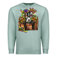 Seafoam mardi gras goat Premium Sweatshirt - CowGirlArtShop