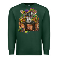 Sports Green mardi gras goat Premium Sweatshirt - CowGirlArtShop