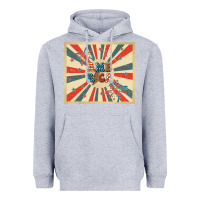 Heather Grey retro america Heavyweight Hoodie - TumblerDesignByShophia