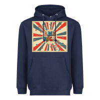 Navy retro america Heavyweight Hoodie - TumblerDesignByShophia