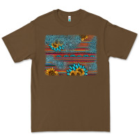 Cacao sunflower gemstone serape background Premium Tee - AdoDesignShop