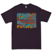 Plum sunflower gemstone serape background Premium Tee - AdoDesignShop