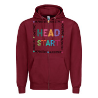 Burgundy Head Start Printable Zipper Hoodie - Bettercallsaul