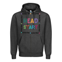 Charcoal Heather Head Start Printable Zipper Hoodie - Bettercallsaul