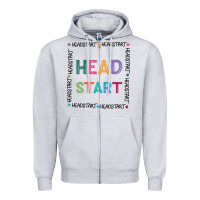 Heather Grey Head Start Printable Zipper Hoodie - Bettercallsaul
