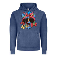 Vintage Denim autism awareness bear Vintage Hoodie - MaliasSmallBusiness