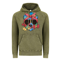 Vintage Olive autism awareness bear Vintage Hoodie - MaliasSmallBusiness