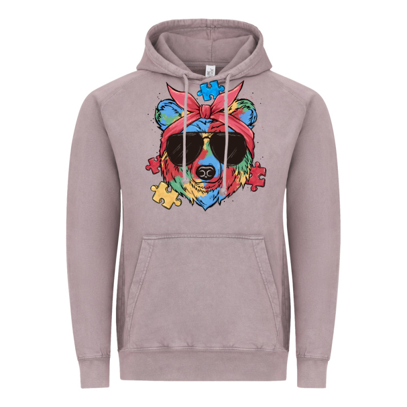 Autism Awareness Bear Vintage Hoodie by MaliasSmallBusiness | Teevron