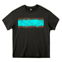 Asphalt turquoise leopard Heavy Core Tee - JahusDesignShop