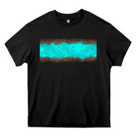 Black turquoise leopard Heavy Core Tee - JahusDesignShop