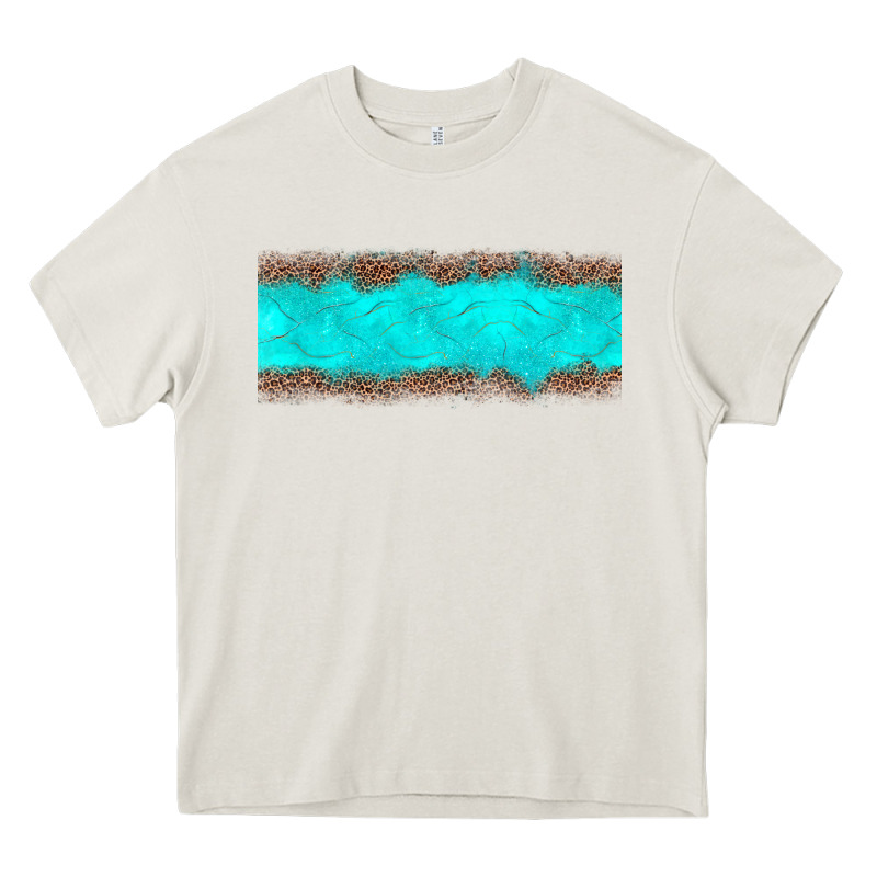 Turquoise Leopard Heavy Core Tee by JahusDesignShop | Teevron