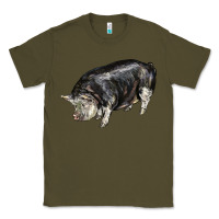 Army Green poland china pig Classic Tee - LillyAllenDesigns