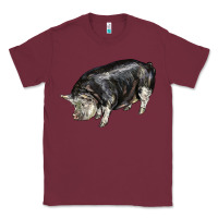 Burgundy poland china pig Classic Tee - LillyAllenDesigns