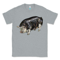 Heather Grey poland china pig Classic Tee - LillyAllenDesigns