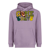 Lavender Game day yellow and green team color Heavyweight Hoodie - HowdyJamesFarm