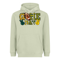 Game Day Yellow And Green Team Color Heavyweight Hoodie | Teevron