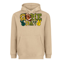Mushroom Game day yellow and green team color Heavyweight Hoodie - HowdyJamesFarm